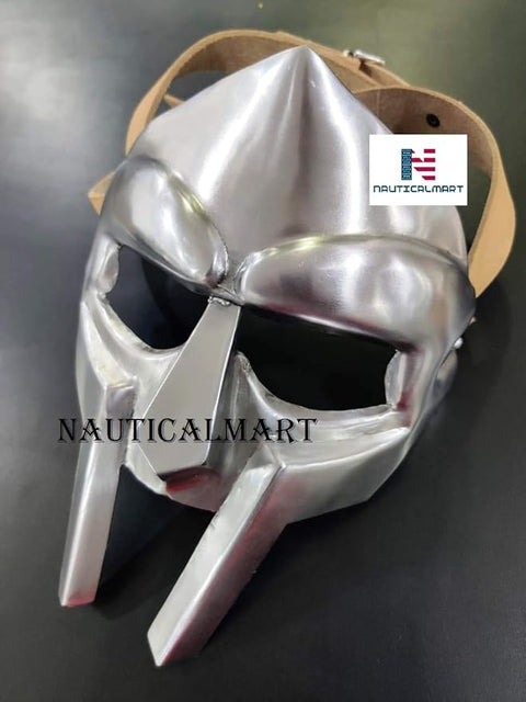 MF Doom Rapper Steel Gladiator Hand Made Helmet