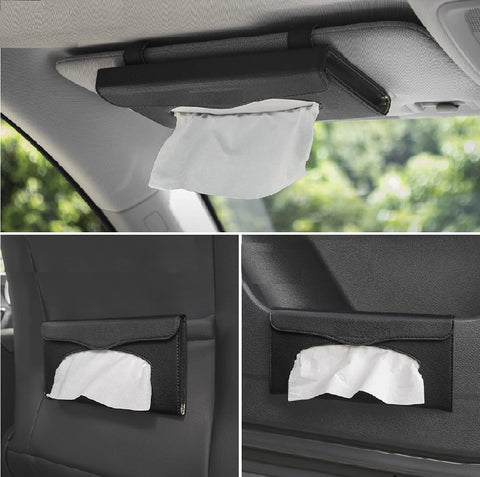 Car Visor Tissue Paper Purse-Holder/ Seatback Pocket Paper Napkin Holder/ Car Door Case Holder/ Interior Car Accessories