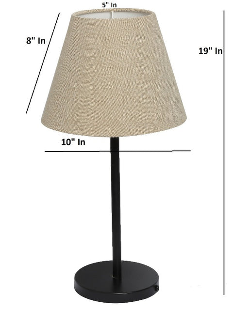 BTR CRAFTS Black Metal Table Lamp (Bulb not Included)