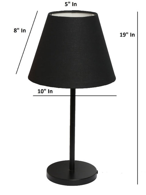 BTR CRAFTS Black Metal Table Lamp (Bulb not Included)