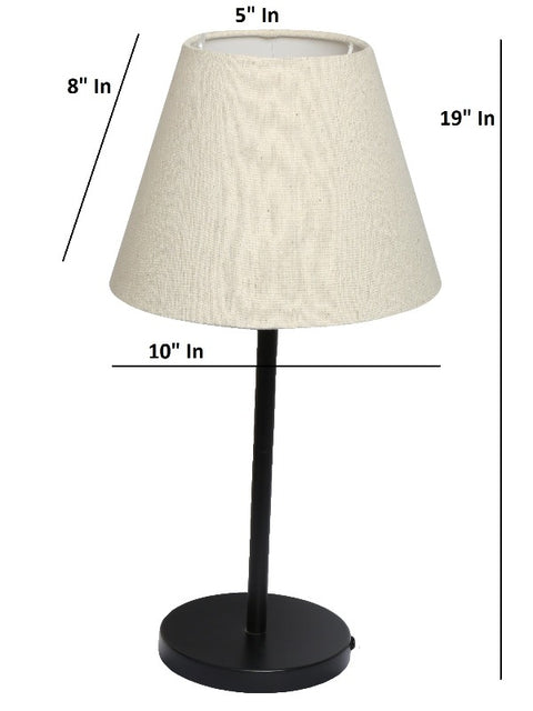 BTR CRAFTS Black Metal Table Lamp (Bulb not Included)