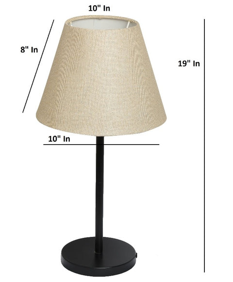 BTR CRAFTS Black Metal Table Lamp (Bulb not Included)
