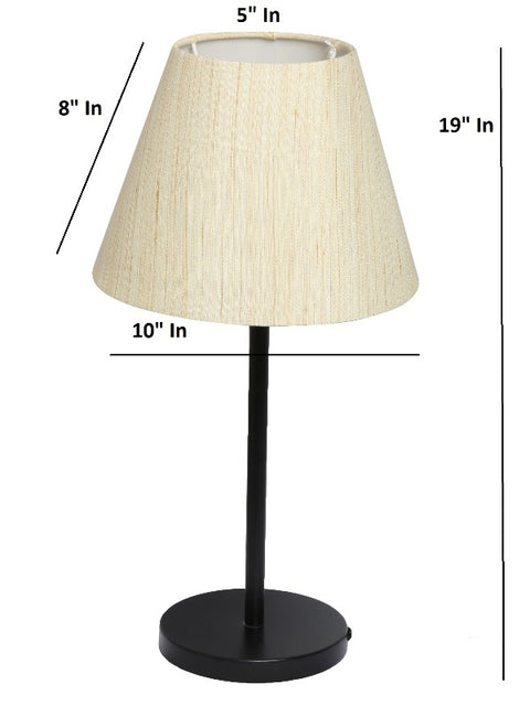 BTR CRAFTS Black Metal Table Lamp (Bulb not Included)