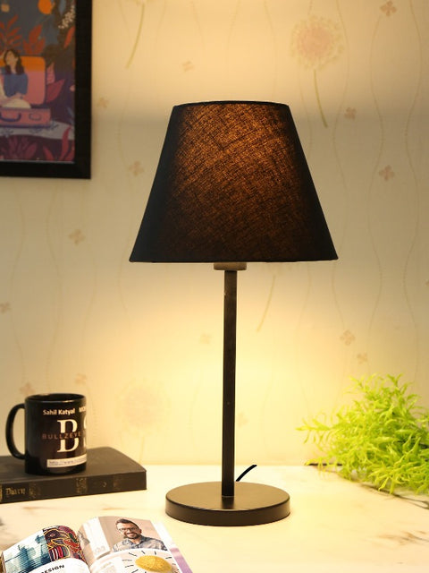 BTR CRAFTS Black Metal Table Lamp (Bulb not Included)
