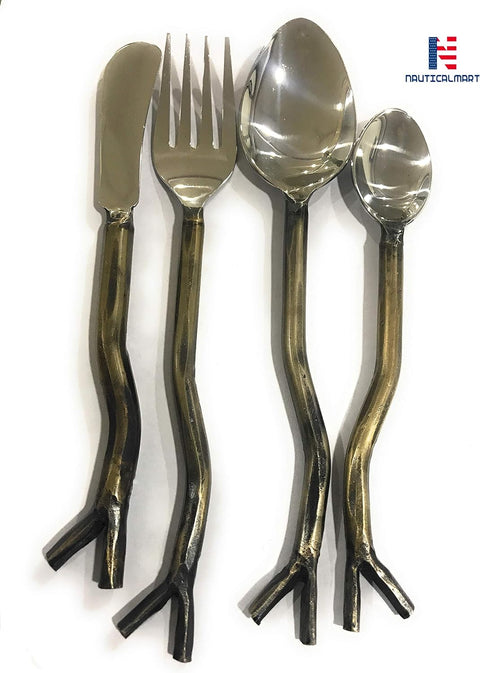 Stem Design Handle Silverware Cutlery Set