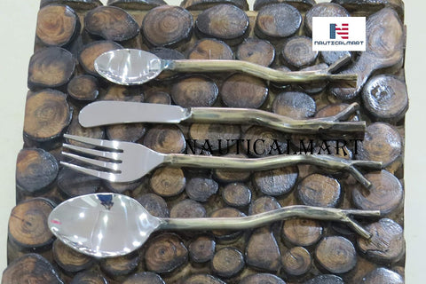 Stem Design Handle Silverware Cutlery Set