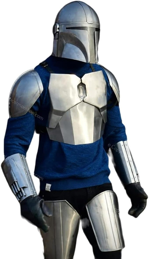 Din Djarin Mandalorian Steel Armour suit