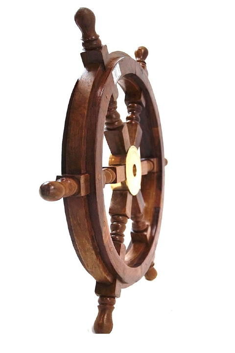 Marine Masterpiece Wooden Ship Wheel for Wall Decor & Home Decor