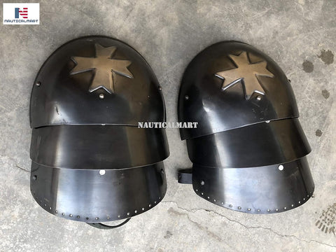 Medieval Crusader Steel Pauldrons