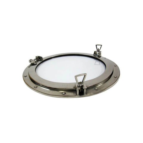 PORTHOLE GLASS ALUMINUM CHROME, 20"