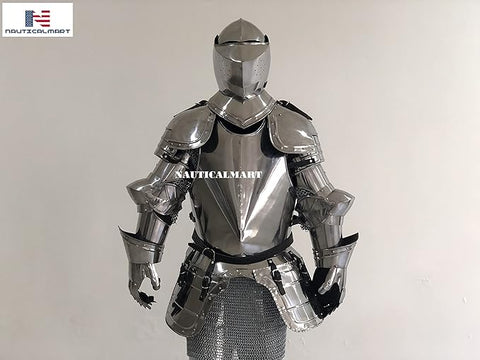 Medieval Knight Suit Of Armor Costume - LARP Wearable Authentic