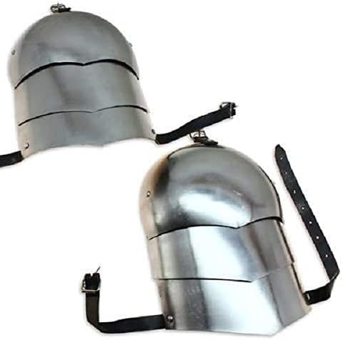 Medieval Pauldron Set Pair Plate Armor Carbon Steel Real Adult Size