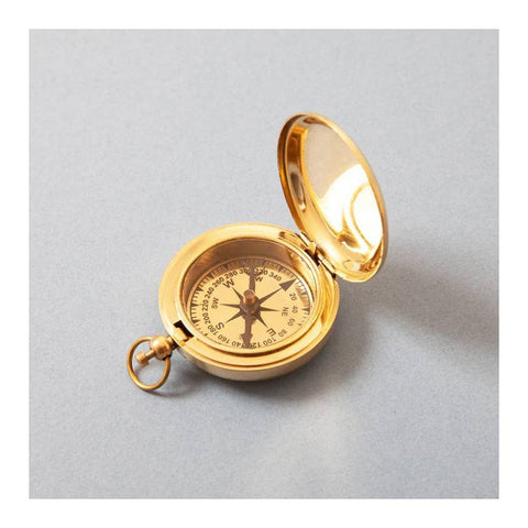 1.75" Classic Pocket Antique Style Camping Brass Compass