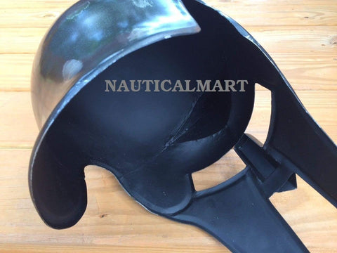 Dark Finish Spotted Medieval Knight Gladiator Helmet