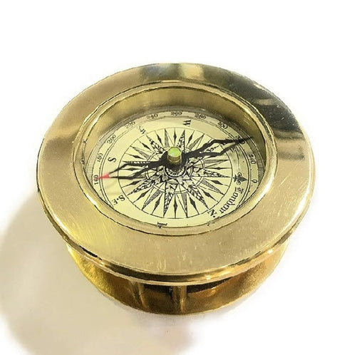 Magnifying Glass Brass Compass