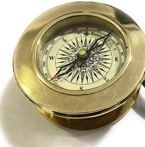 Magnifying Glass Brass Compass