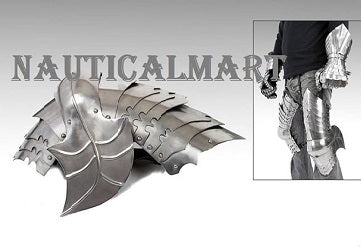 Medieval Leg Armor Fantasy Leg Guard Silver