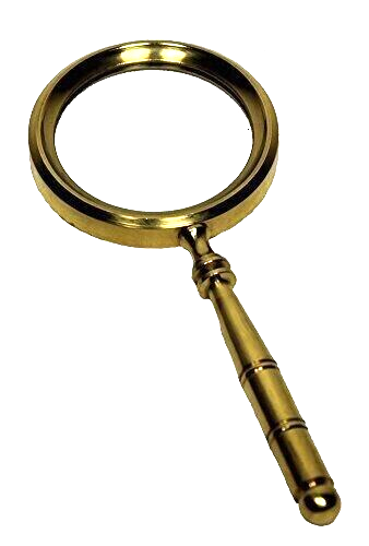 Handcrafted Miniature Magnifying Glass in Brass 4" Long