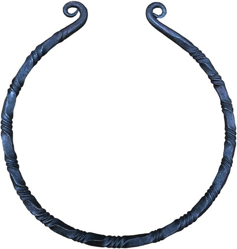 NauticalMart Viking Celtic Torc with Curled Terminals Handforged