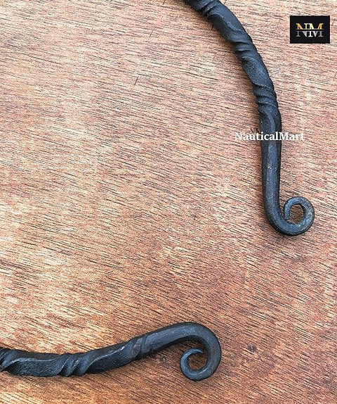 NauticalMart Viking Celtic Torc with Curled Terminals Handforged