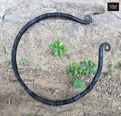 NauticalMart Viking Celtic Torc with Curled Terminals Handforged