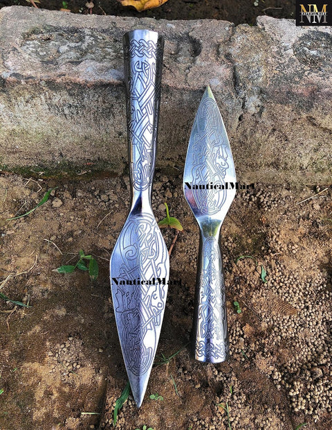 Medieval Iron Hand Forged Viking Saga Arrow Point Spear Head