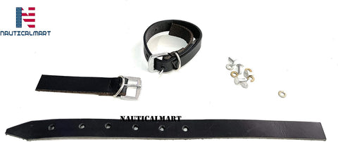 Riveted Suede Genuine Leather Armor Strap