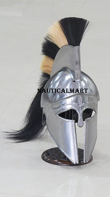 Medieval Greek Corinthian Armor Helmet with Plume