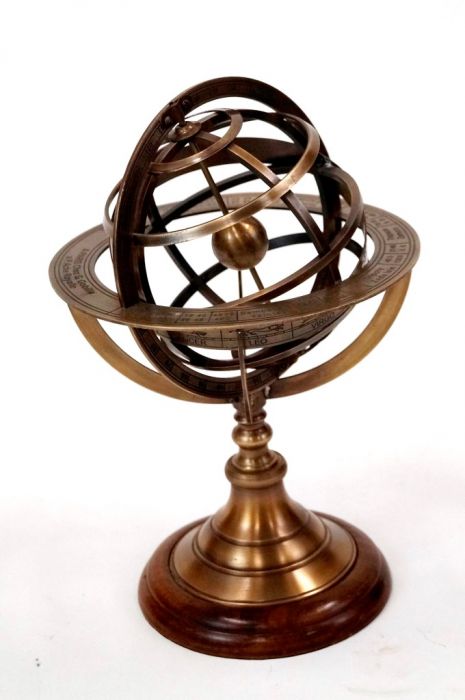 Brass Armillary On Base