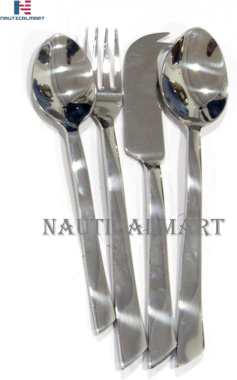 Spoon, Fork & Knife Stainless Dinnerware Medieval Utensil Handmade