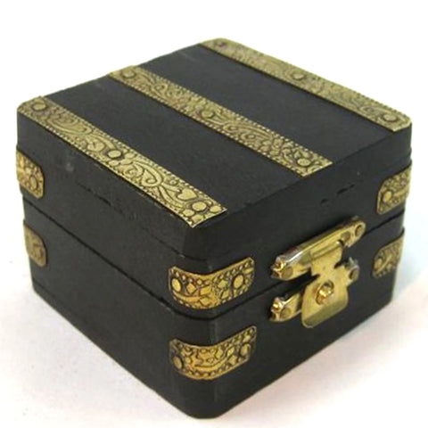 WOODEN PILL CHEST BOX INLAID