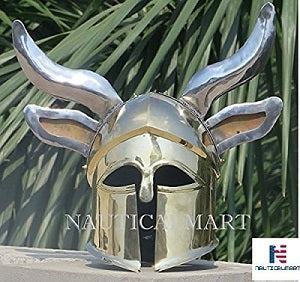 Viking Horn Barbarian Corinthian Halloween Helmet