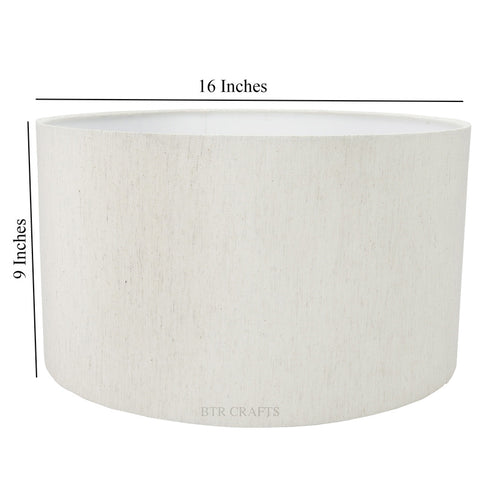 16" Inches, Drum Lamp Shade, Cotton Fabric,