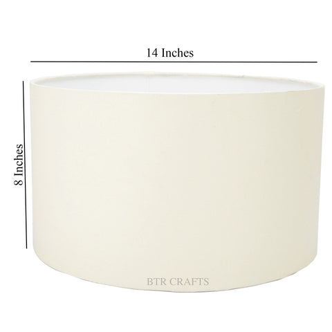 14" Inches, Drum Lamp Shade, Cotton Fabric,