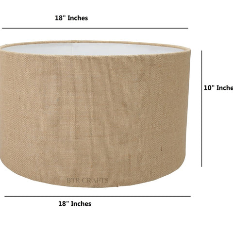 18" Inches, Drum Lamp Shade, Cotton Fabric