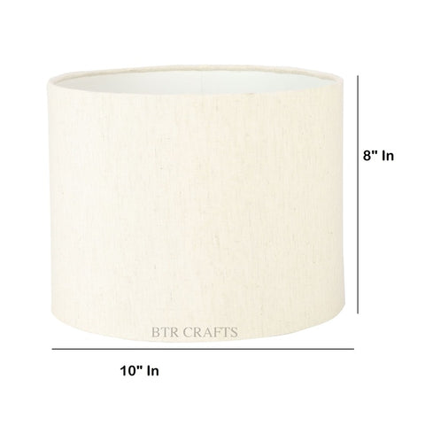 10" Inches, Drum Lamp Shade, Cotton Fabric.