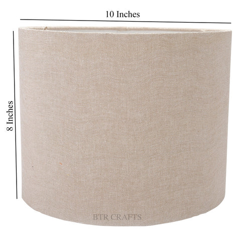 10" Inches, Drum Lamp Shade, Cotton Fabric.