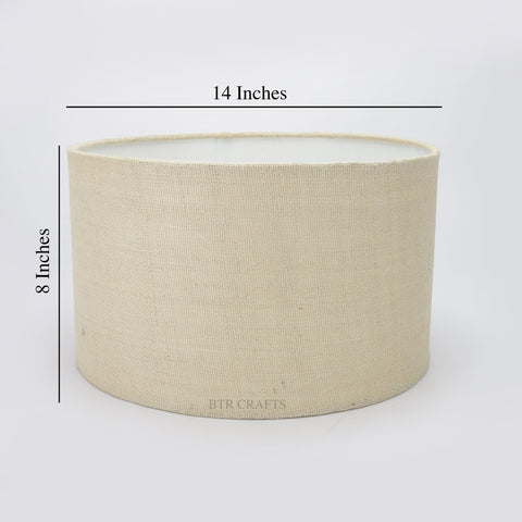 14" Inches, Drum Lamp Shade, Cotton Fabric,