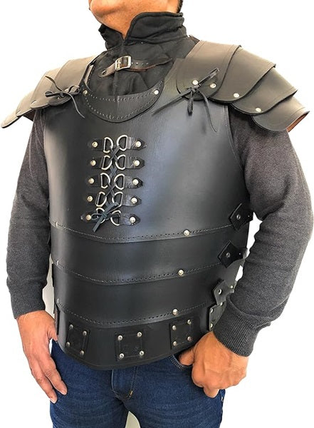 Medieval Knight Genuine Leather Vest Armor