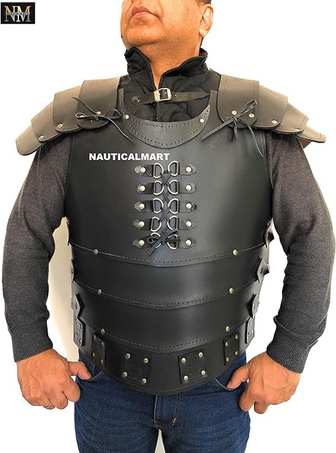 Medieval Knight Genuine Leather Vest Armor