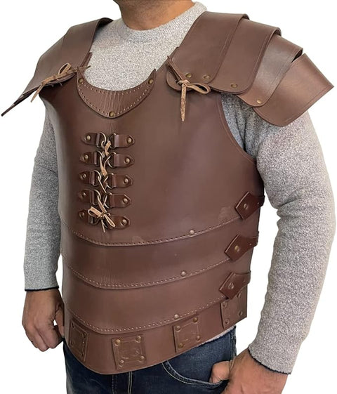 Medieval Knight Genuine Leather Vest Armor