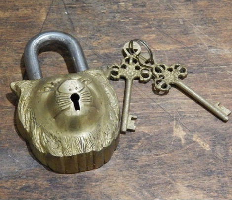 Brass Padlock Home Office Decor