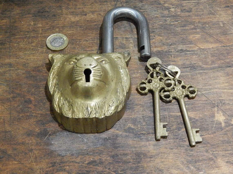 Brass Padlock Home Office Decor