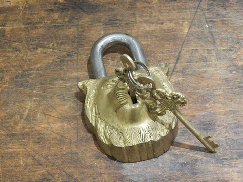 Brass Padlock Home Office Decor