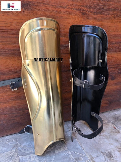 Medieval Warrior Knights Armor Leg Greaves Halloween Costume