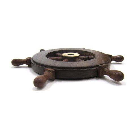 WOODEN MINI SHIP WHEEL 6"