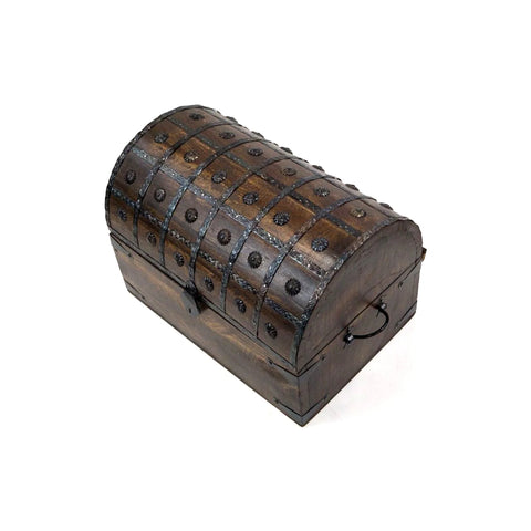 NESTING WOODEN PIRATE CHESTS, SET OF 3