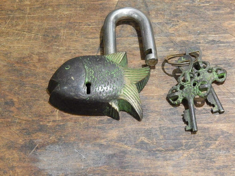 Brass Fish Padlock