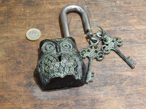 Brass Owl Padlock