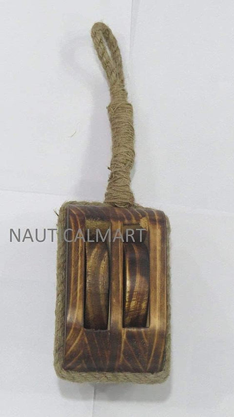 Decorative Nautical Wooden Pulley